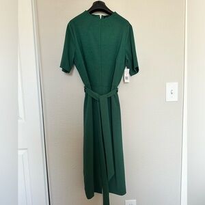 NWT Alexia Admor Emerald Green Midi Tie Front dress, front slit, size M